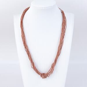Vintage Italy Dyadema Sterling Silver 925 Rose Mesh Knot Necklace 20"